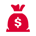 Icon of money bag.